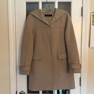 Zara Basic Outerwear hooded mid length coat